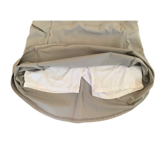 Santiny-Knee-Length-Golf-Tennis-Skort–Light Gray–Stretch Nylon Blend–Women's-S - Picture 4 of 9